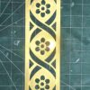 Elegant Golden Acrylic Floral Panel – Laser-Cut Decorative Strip