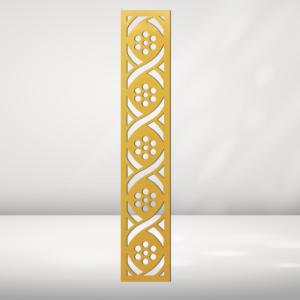 Elegant Golden Acrylic Floral Panel – Laser-Cut Decorative Strip
